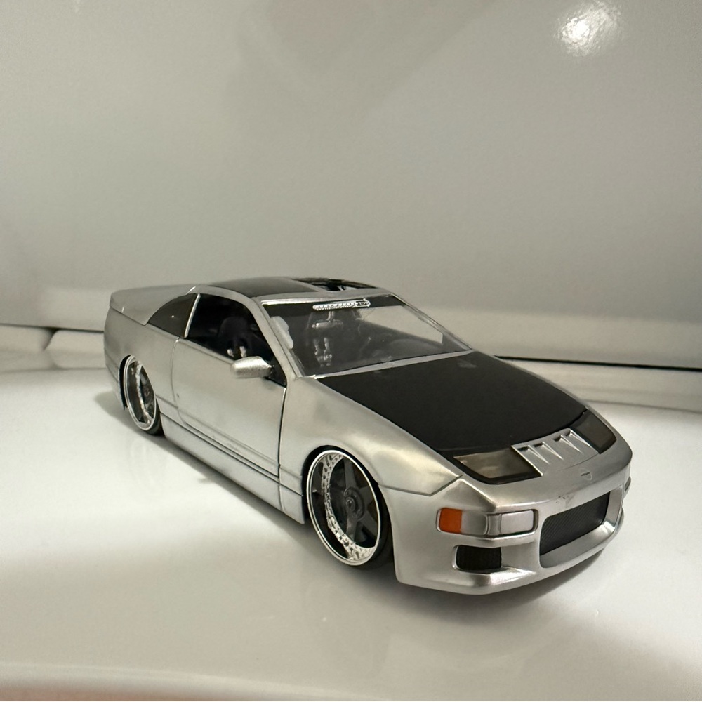 Silver and Black Model Car